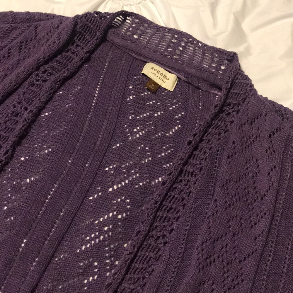 Short Sleeve Purple Sonoma Sweater